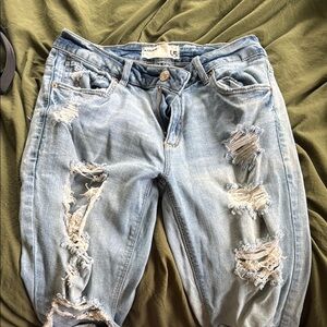 Garage Distressed Light Blue Jeans